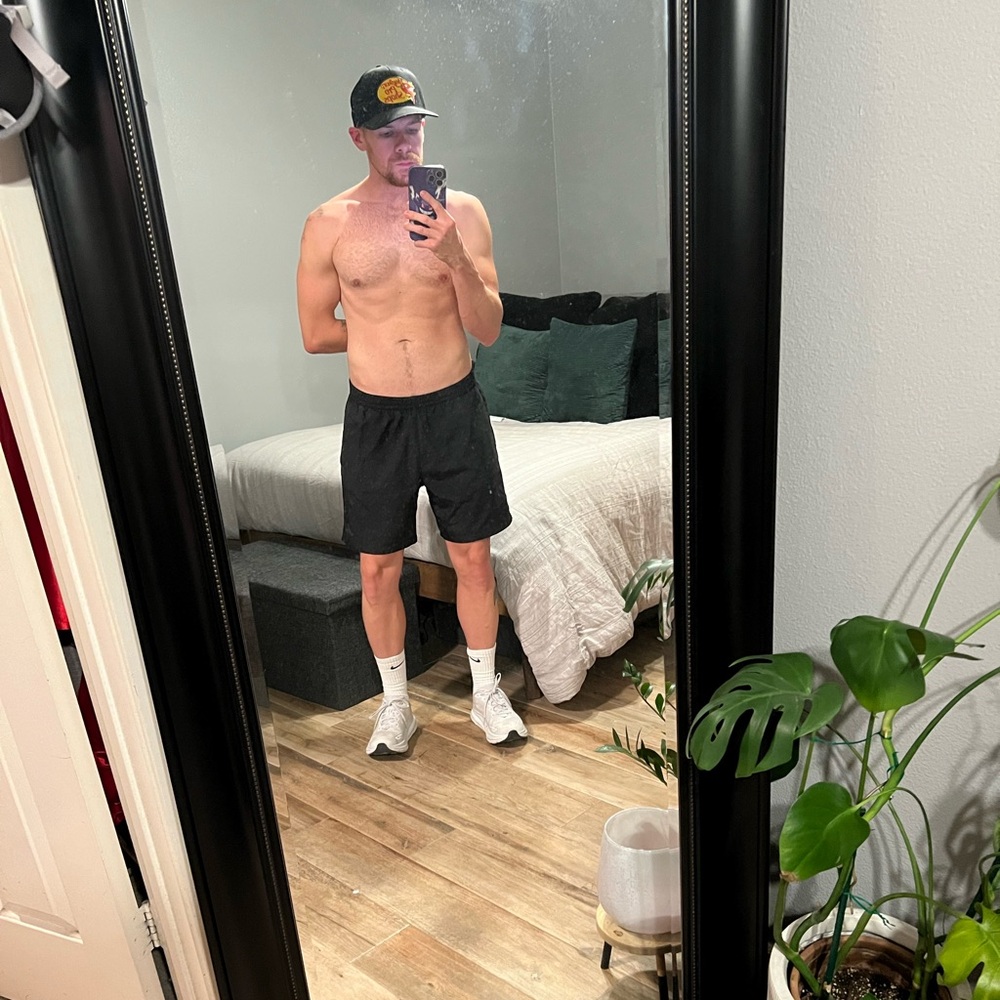 adidas 7” Black Athletic Shorts for Men